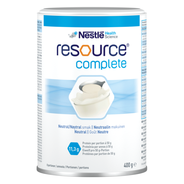 Dose mit neutralem Geschmack von Nestlé, enthält 400 g einer kompletten Nahrungsmittelergänzung.