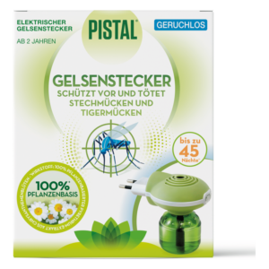 Elektrischer Gelsenstecker von PISTAL, schützt vor Stechmücken, mit Pflanzenauszug, geruchlos, für bis zu 45 Nächte