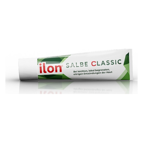 Ilon Salbe Classic in einer Tube, geeignet zur Behandlung leichter, lokaler Hautentzündungen.