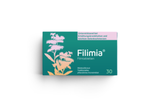 filimia mockup.png Verpackung von Filimia Filmtabletten mit Pflanzenmotiven, unterstützt bei Erkältungen und Gelenkschmerzen.