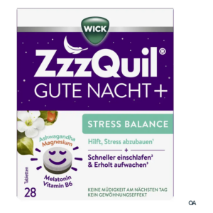 WICK ZzzQuil® Gute Nacht + Stress Balance Tabletten